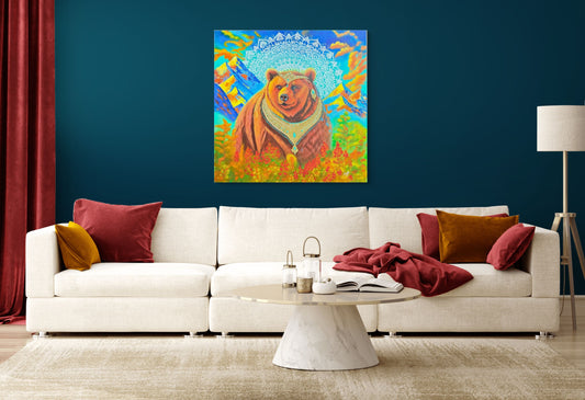 Royal Grizzly - Original Painting - 36 X 36